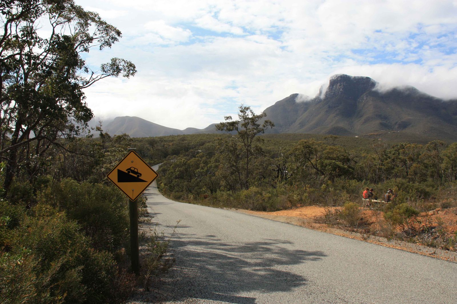 Bluff Knoll Road, near the junction with the firebreak.