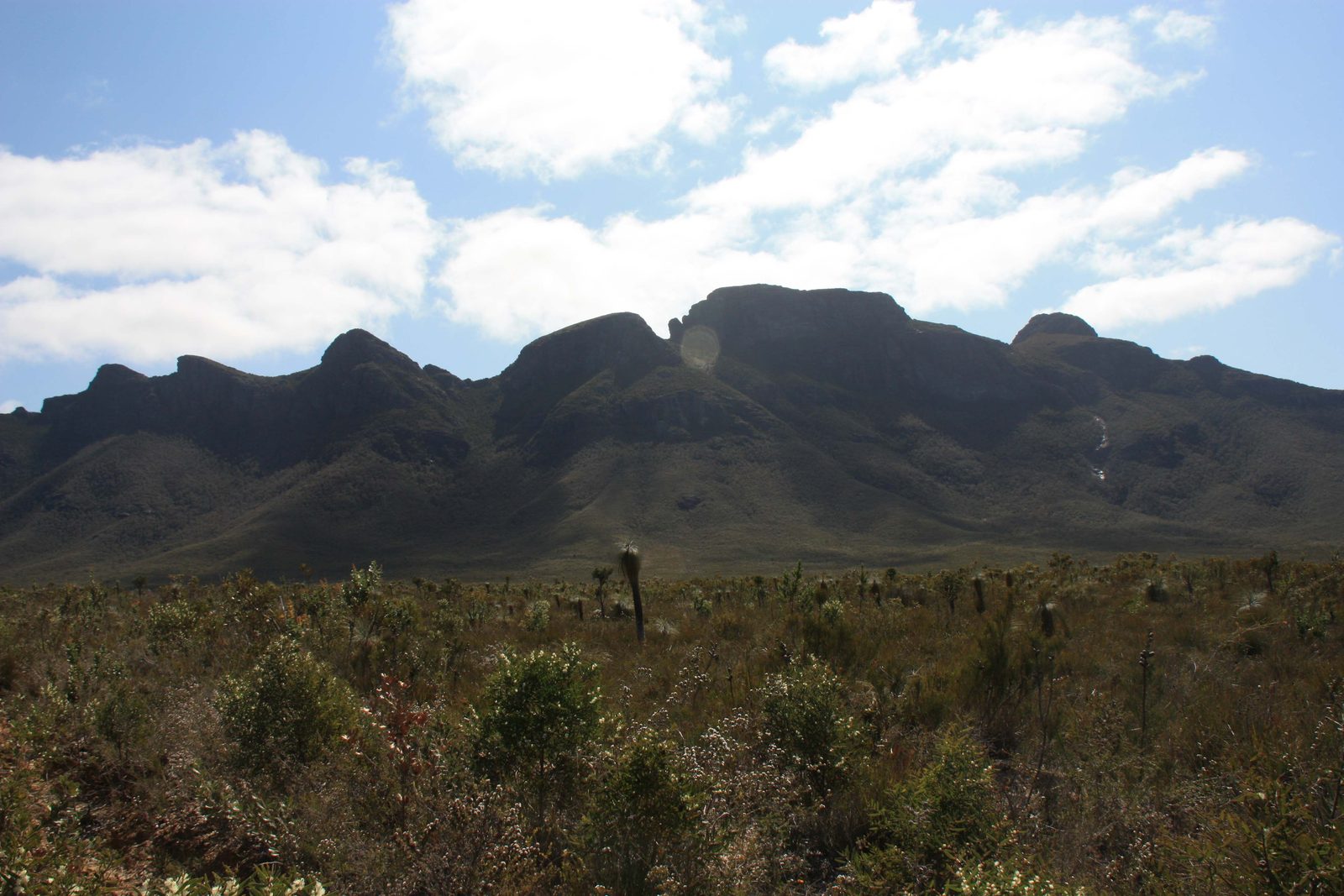 The south side of Ellen Peak, Pyungorup and the Arrows, from the southern plains east of K.