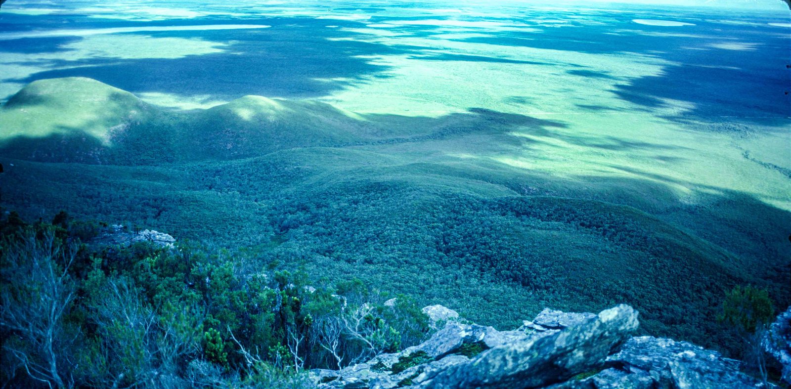 Looking down the south side of Ellen Peak to the plains.